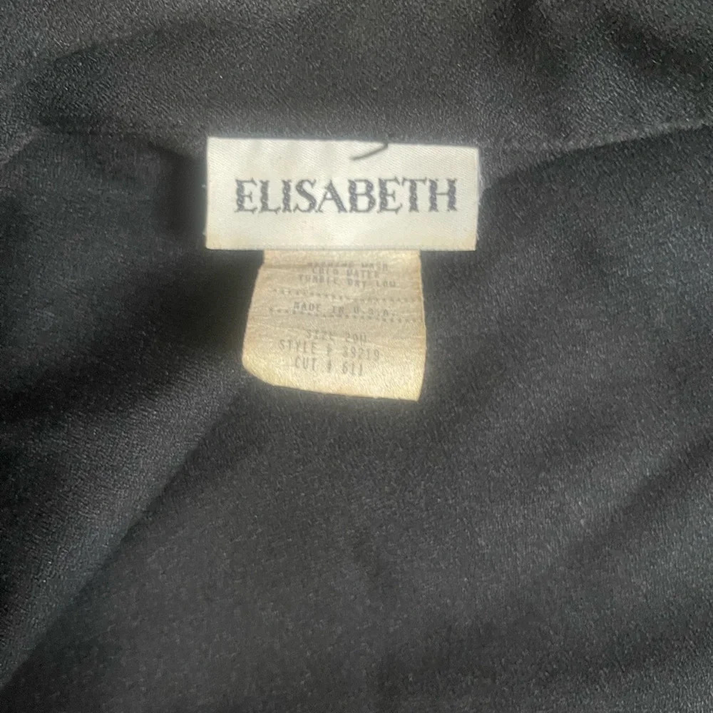 Black Textured Blazer with Notched Lapel and Open Front - Picture 4 of 4
